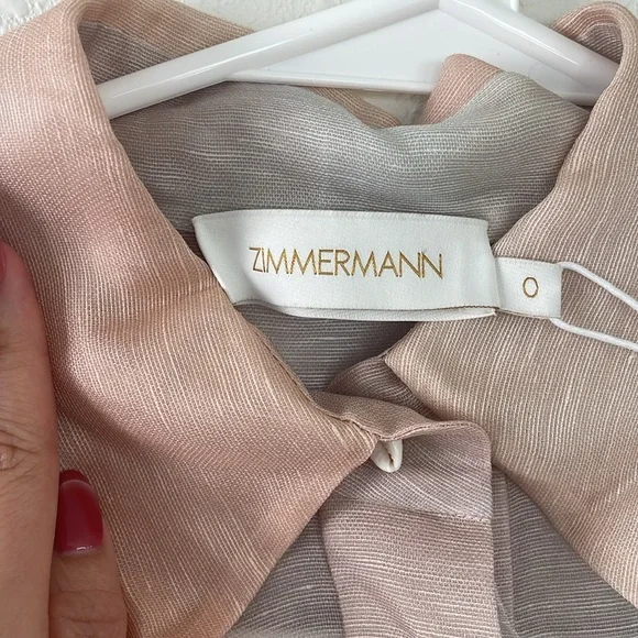 Zimmermann Illuminate Fitted Blouse – Size 0 / US 4 – NWT